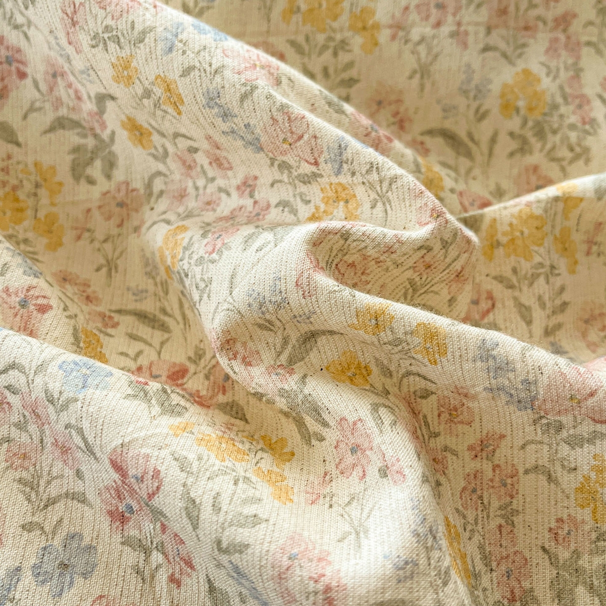 91家纺网 家纺一手货源 找家纺 寐居家纺 2026新款A类复古棉麻四件套 暖阳花绒