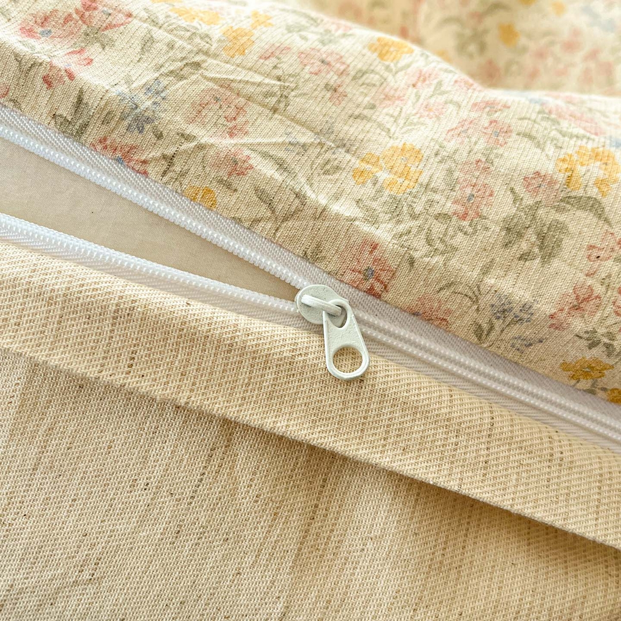 91家纺网 家纺一手货源 找家纺 寐居家纺 2026新款A类复古棉麻四件套 暖阳花绒