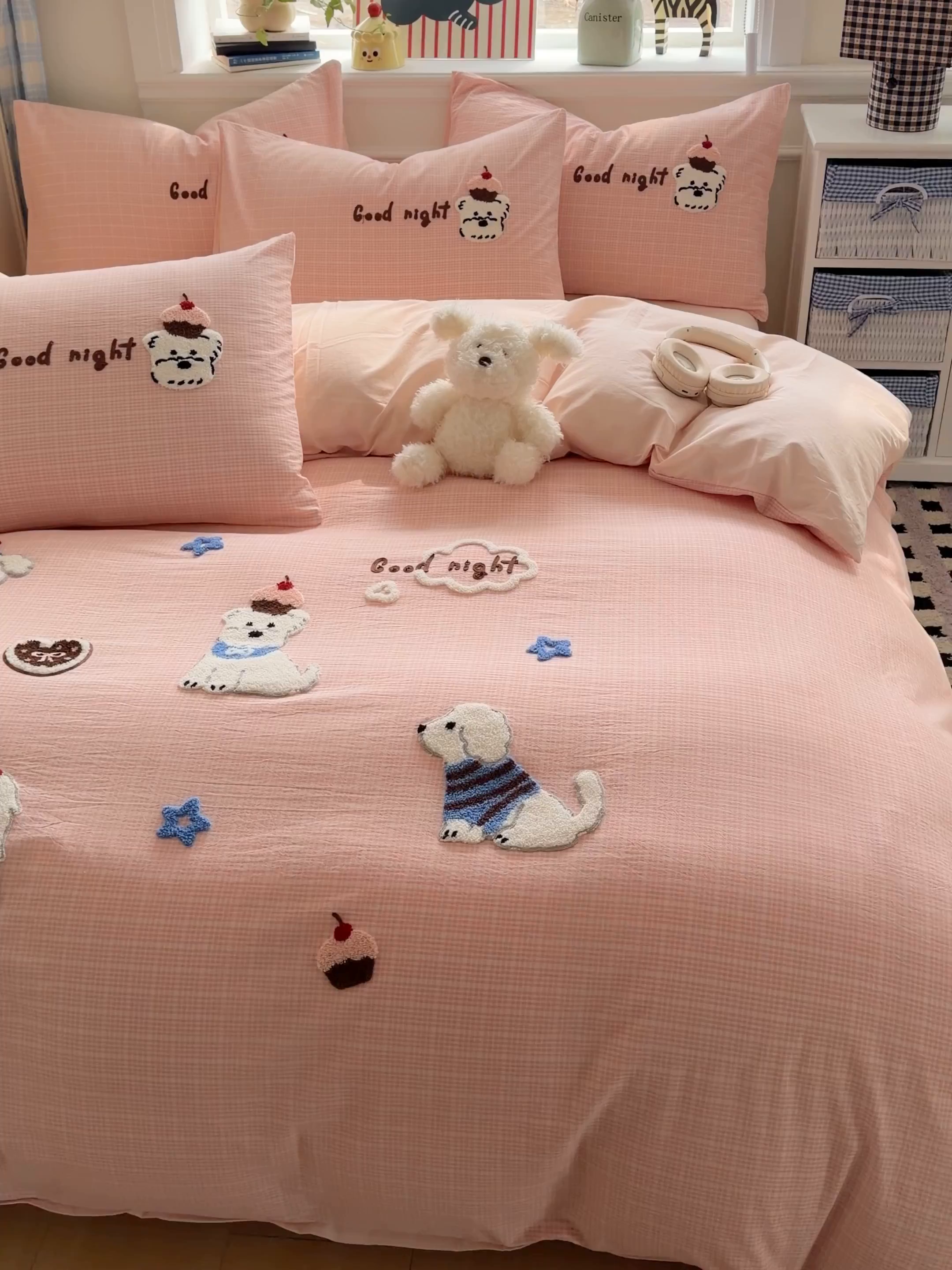 91家纺网 家纺一手货源 找家纺 （总）寐居家纺 2026新款A类色织全棉水洗棉格子毛巾绣四件套系列