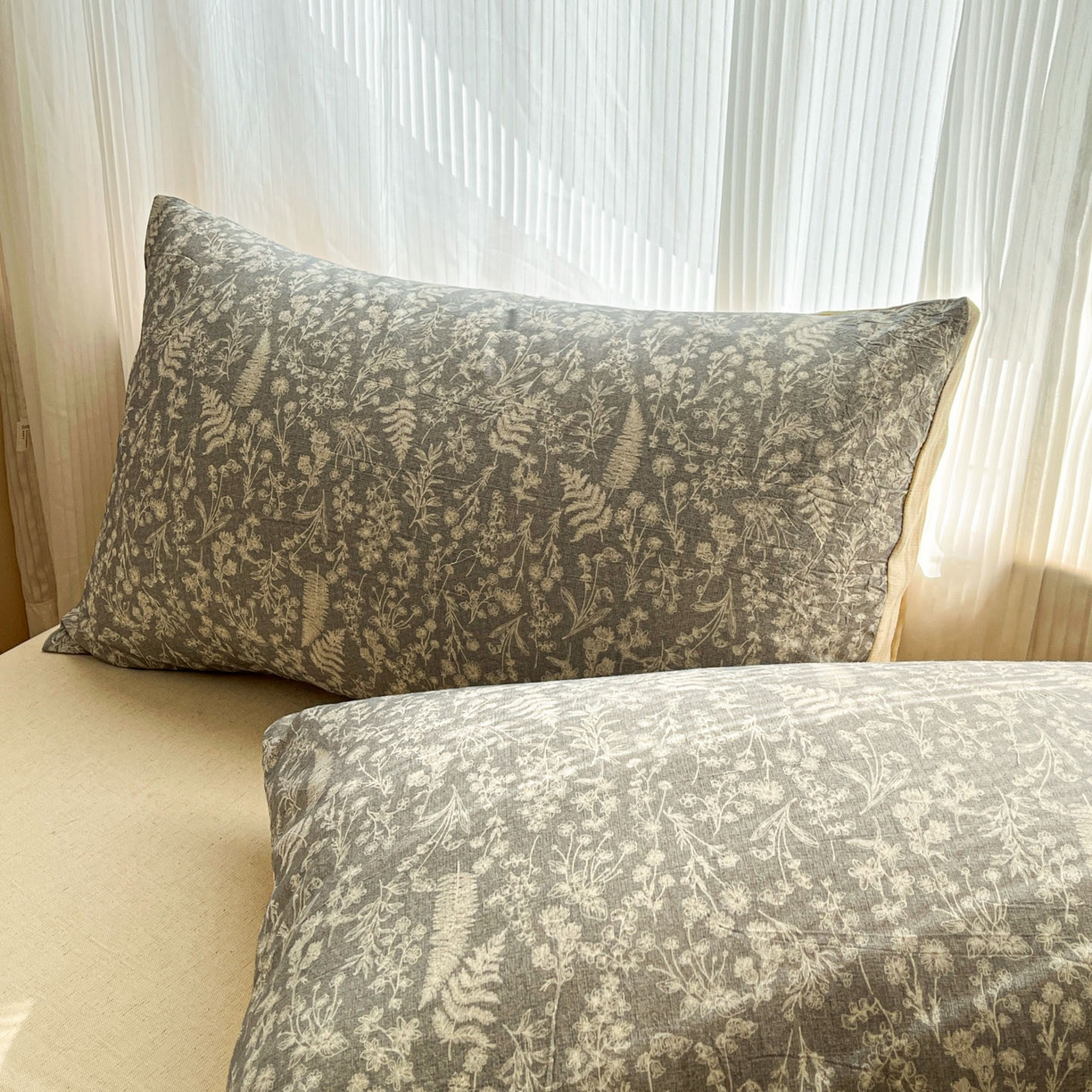 91家纺网 家纺一手货源 找家纺 寐居家纺 2026新款A类复古棉麻四件套 深林夜语