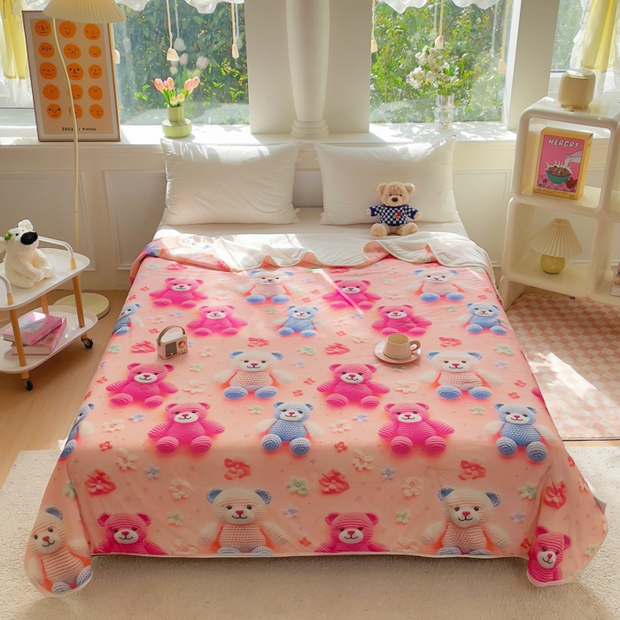 91家纺网 家纺一手货源 找家纺 （总）默忆 2026新款直播热款5D数码凉感冰丝夏被