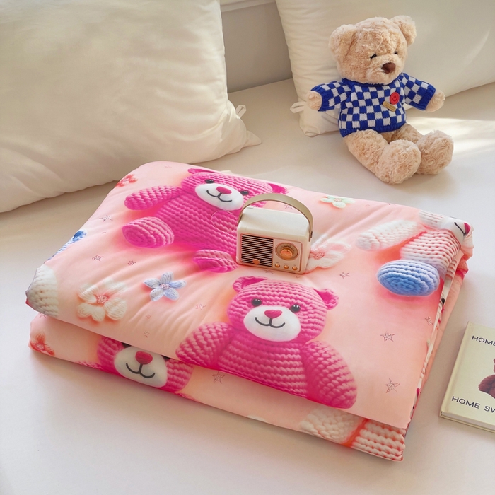 91家纺网 家纺一手货源 找家纺 （总）默忆 2026新款直播热款5D数码凉感冰丝夏被