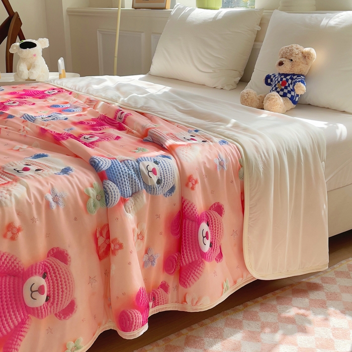 91家纺网 家纺一手货源 找家纺 （总）默忆 2026新款直播热款5D数码凉感冰丝夏被