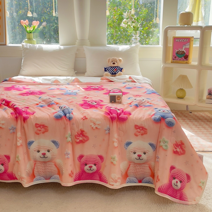 91家纺网 家纺一手货源 找家纺 （总）默忆 2026新款直播热款5D数码凉感冰丝夏被