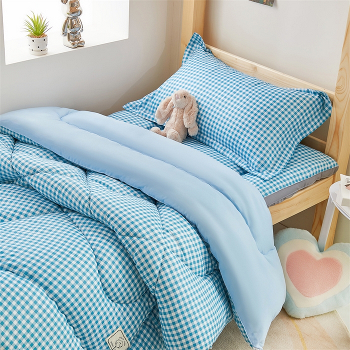 91家纺网 家纺一手货源 找家纺 默忆 2026新款A类水洗棉新疆棉花被子被芯 兰格 被子