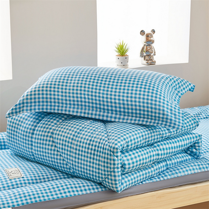 91家纺网 家纺一手货源 找家纺 默忆 2026新款A类水洗棉新疆棉花被子被芯 兰格 被子