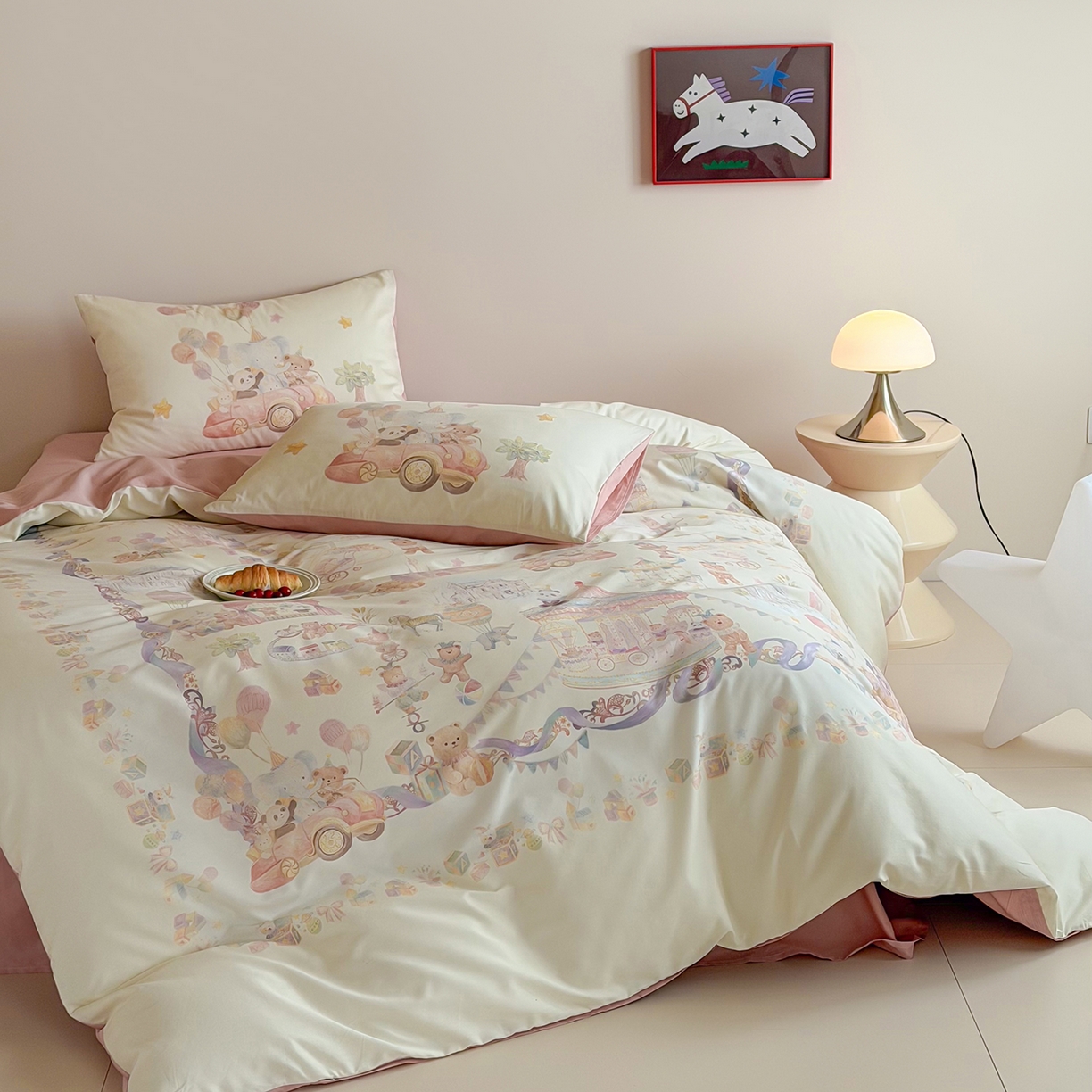 桃喜 2026新款60支长绒棉数码印花油画系列四件套（券后不低于169/189） 园游会