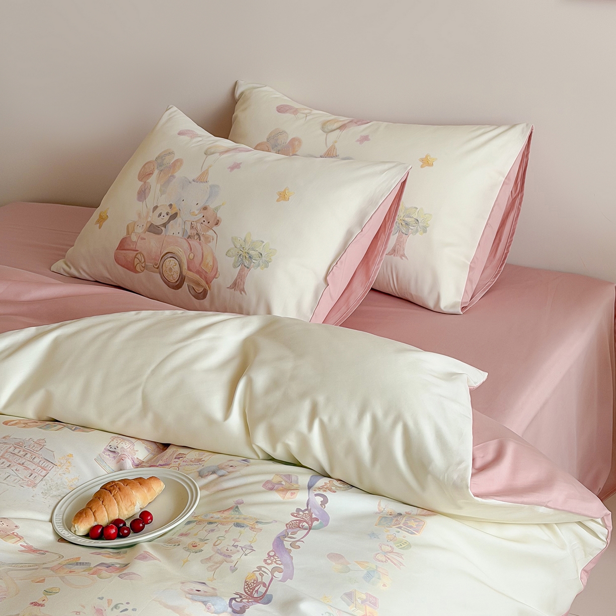 91家纺网 家纺一手货源 找家纺 桃喜 2026新款60支长绒棉数码印花油画系列四件套（券后不低于169/189） 园游会