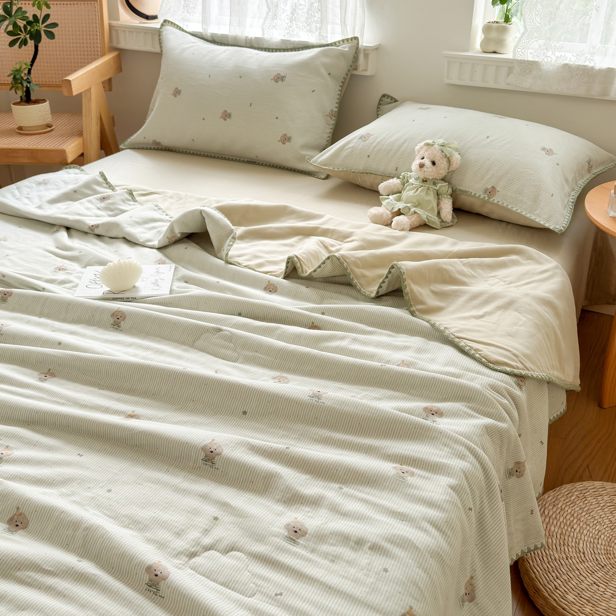 91家纺网 家纺一手货源 找家纺 （总）雯雨家纺 2026新款全棉双层纱新疆棉花夏被空调被被子被芯