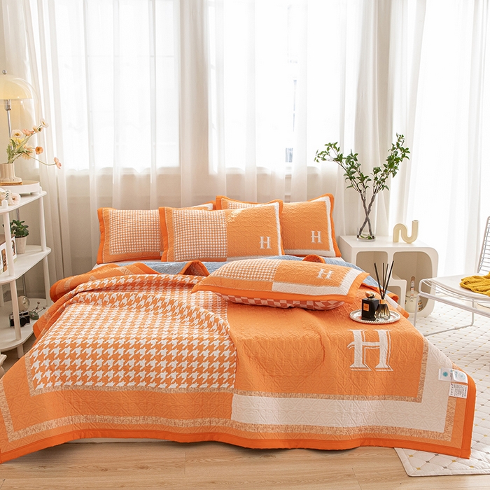 91家纺网 家纺一手货源 找家纺 （总）麦田家纺 2026新款天丝绸大版数码印花单床盖床盖单件