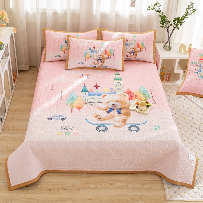 91家纺网 家纺一手货源 找家纺 （总）麦田家纺 2026新款天丝绸大版数码印花单床盖床盖单件