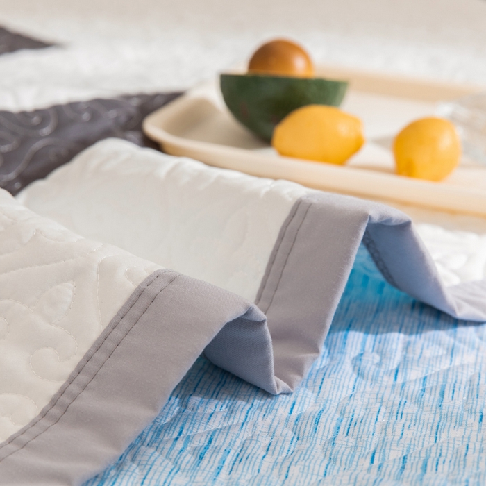 91家纺网 家纺一手货源 找家纺 麦田家纺 2026新款天丝绸大版数码印花单床盖床盖单件 香奈儿