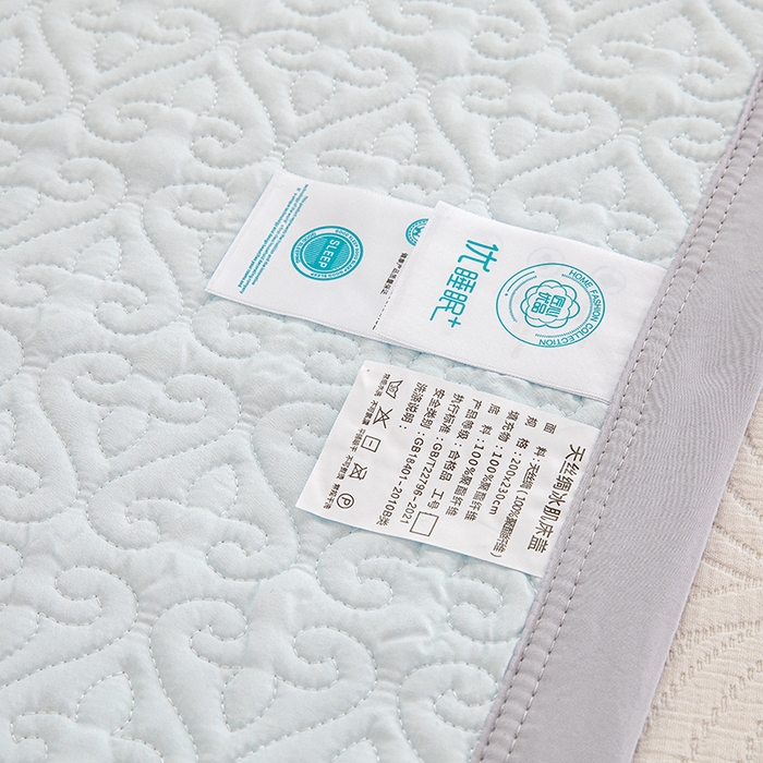 91家纺网 家纺一手货源 找家纺 麦田家纺 2026新款天丝绸大版数码印花单床盖床盖单件 快乐家族-兰