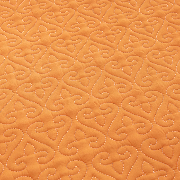 91家纺网 家纺一手货源 找家纺 麦田家纺 2026新款天丝绸大版数码印花单床盖床盖单件 千鸟格H-奶油橘