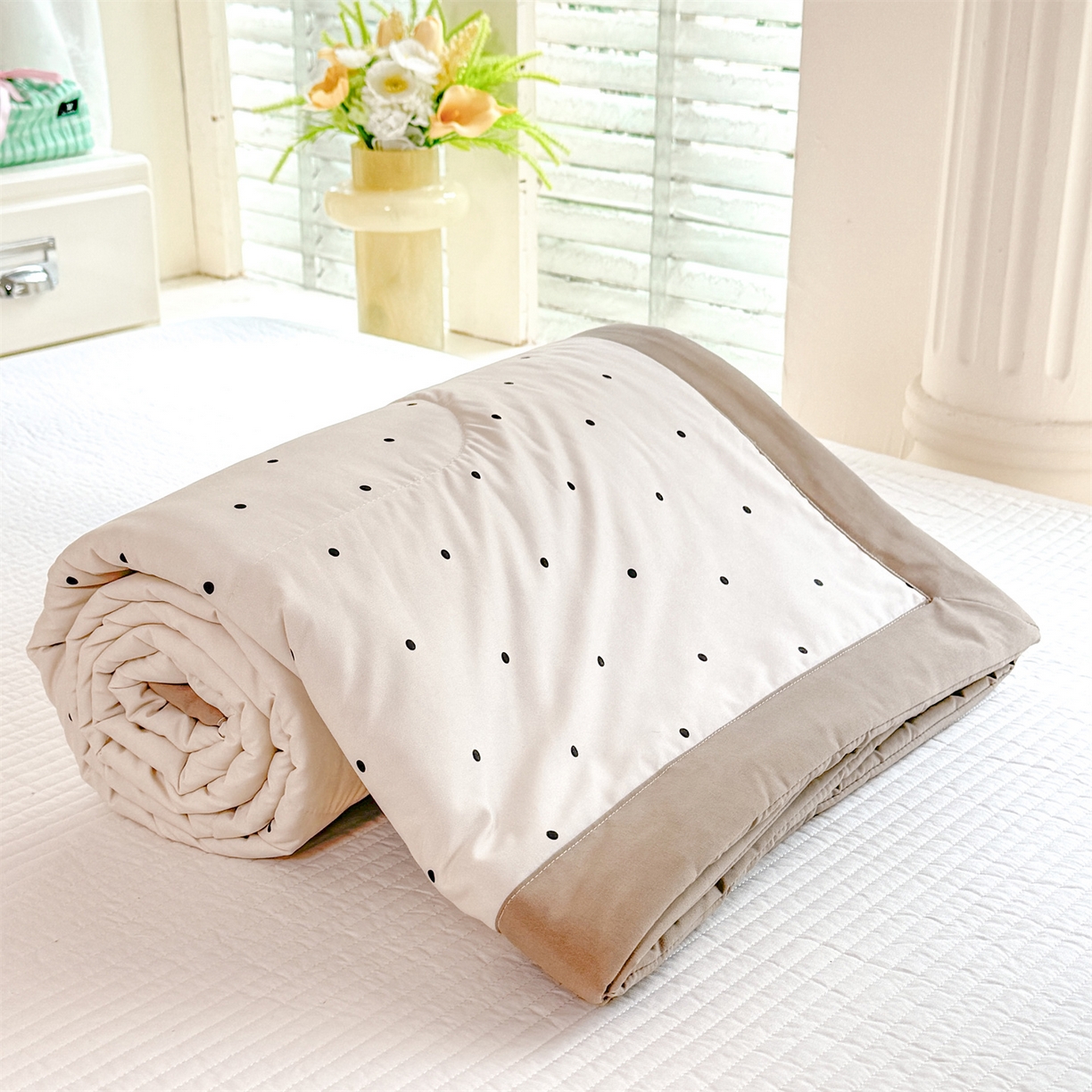 91家纺网 家纺一手货源 找家纺 （总）优贝家纺 2026新款水洗棉云朵棉双层纱手包边抗菌夏凉被空调被 被子被芯