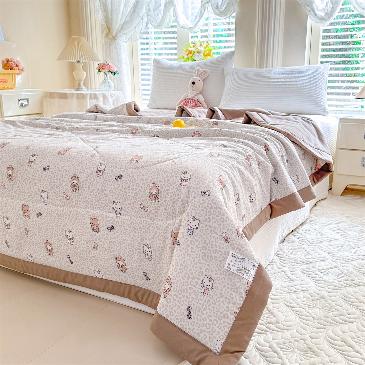 91家纺网 家纺一手货源 找家纺 优贝家纺 2026新款水洗棉云朵棉双层纱手包边抗菌夏凉被空调被 被子被芯 童年回忆