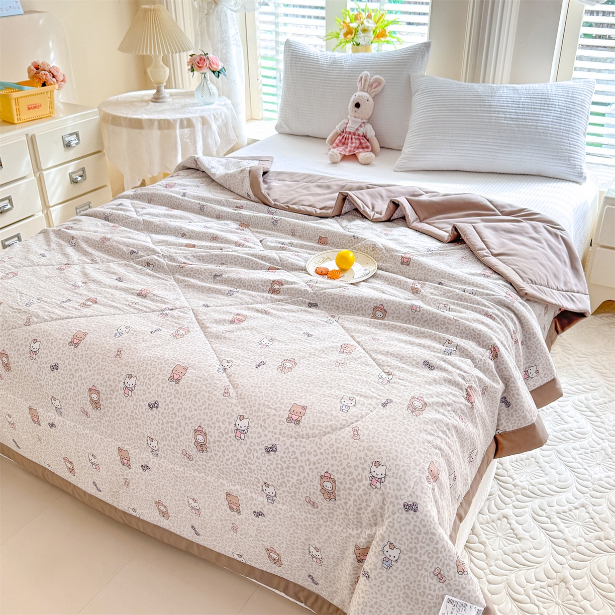 91家纺网 家纺一手货源 找家纺 优贝家纺 2026新款水洗棉云朵棉双层纱手包边抗菌夏凉被空调被 被子被芯 童年回忆