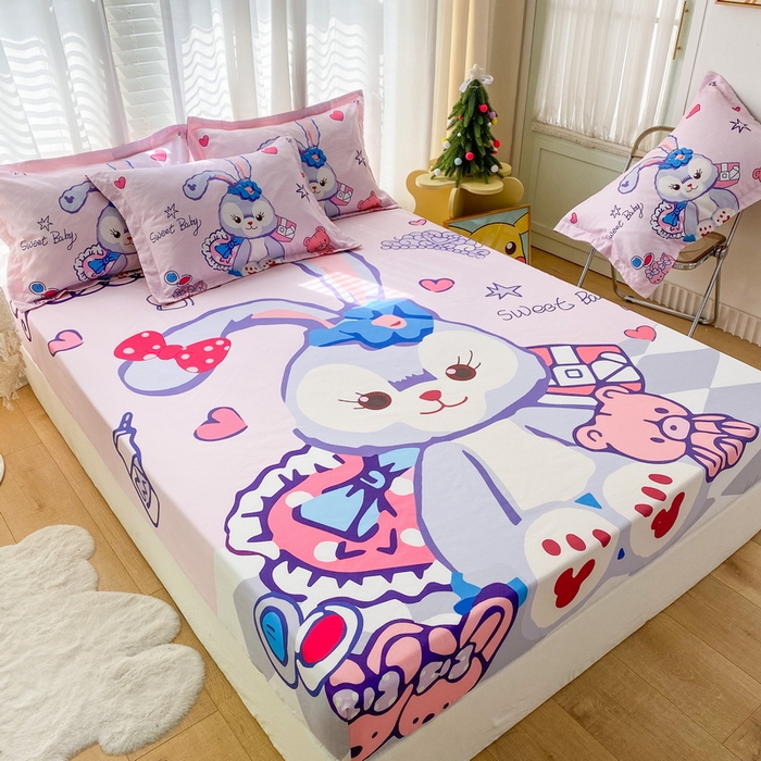 91家纺网 家纺一手货源 找家纺 （总）一电 2026新款卡通磨毛床笠单品床笠单件-第一批