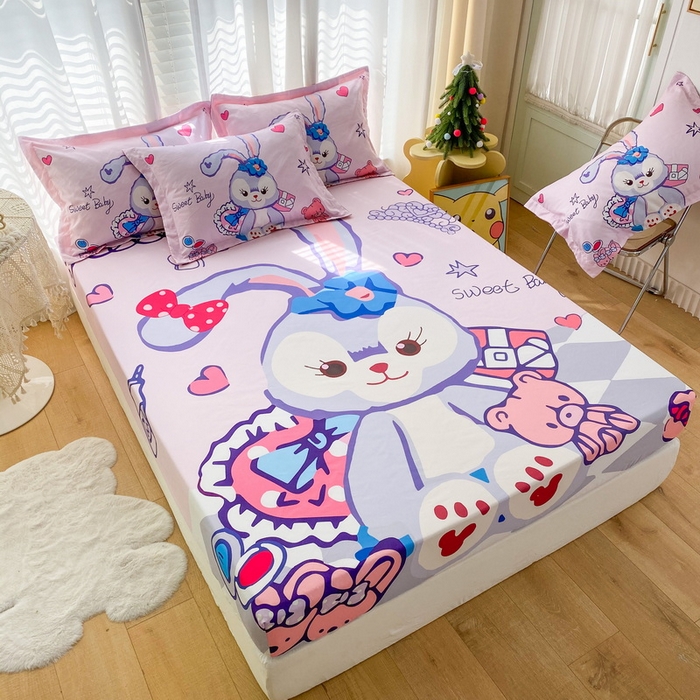 91家纺网 家纺一手货源 找家纺 一电 2026新款卡通磨毛床笠单品床笠单件-第一批 冰冰星黛露