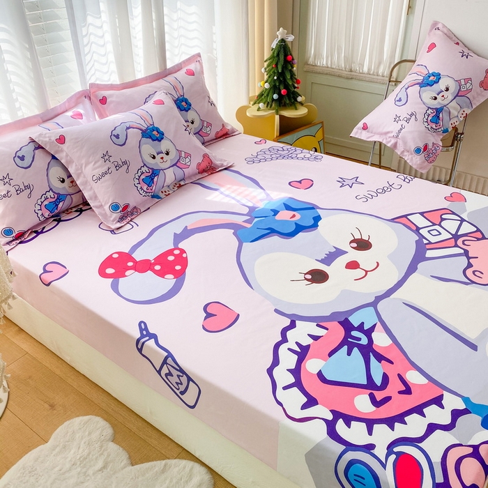 91家纺网 家纺一手货源 找家纺 一电 2026新款卡通磨毛床笠单品床笠单件-第一批 冰冰星黛露