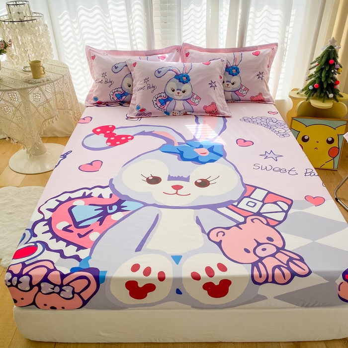 91家纺网 家纺一手货源 找家纺 一电 2026新款卡通磨毛床笠单品床笠单件-第一批 冰冰星黛露