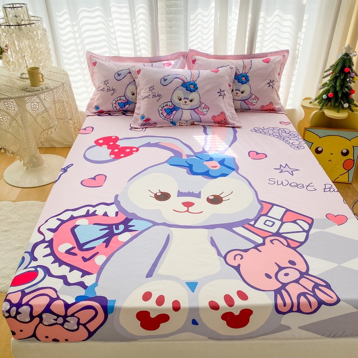 91家纺网 家纺一手货源 找家纺 一电 2026新款卡通磨毛床笠单品床笠单件-第一批 冰冰星黛露