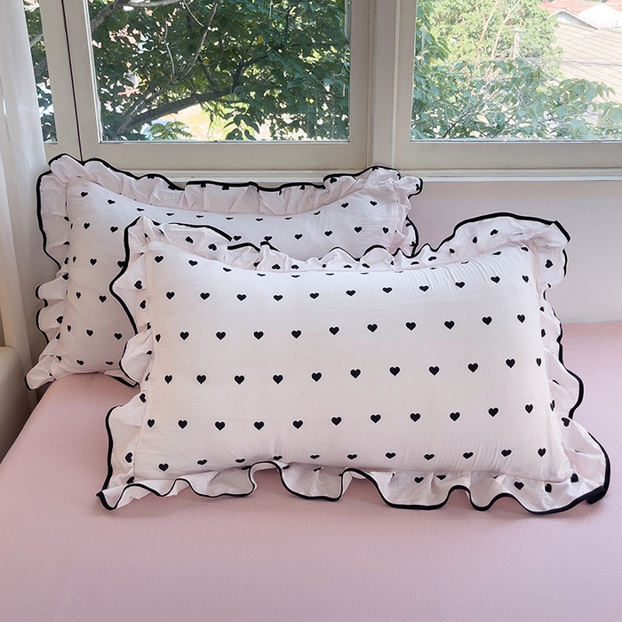 91家纺网 家纺一手货源 找家纺 （总）绘萱家居 2026直播爆款云感皱皱纱双层纱皱皱棉花边四件套印花水洗棉