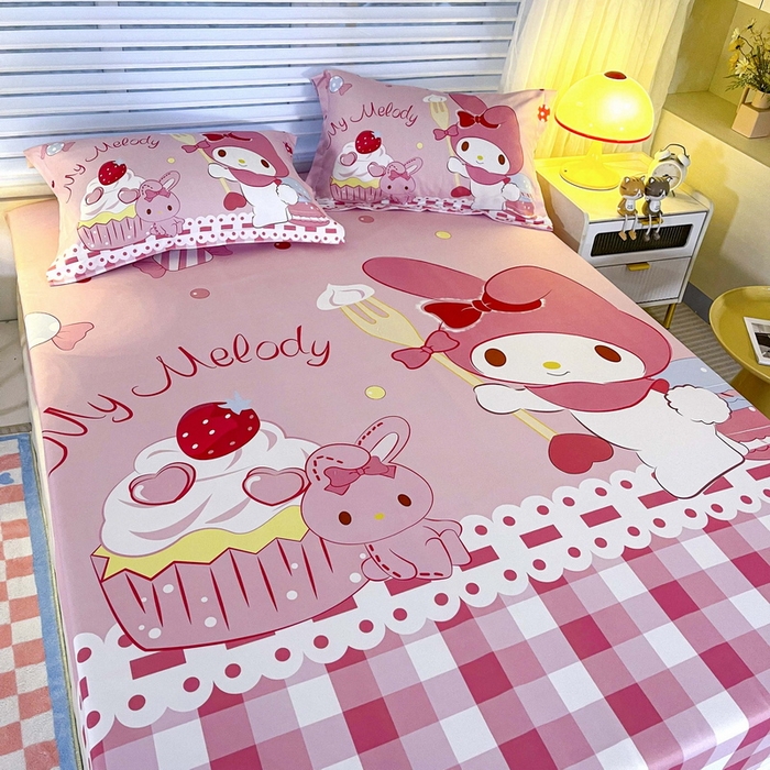 91家纺网 家纺一手货源 找家纺 一电 2026新款卡通磨毛床笠单品床笠单件-第一批 蛋糕美乐蒂