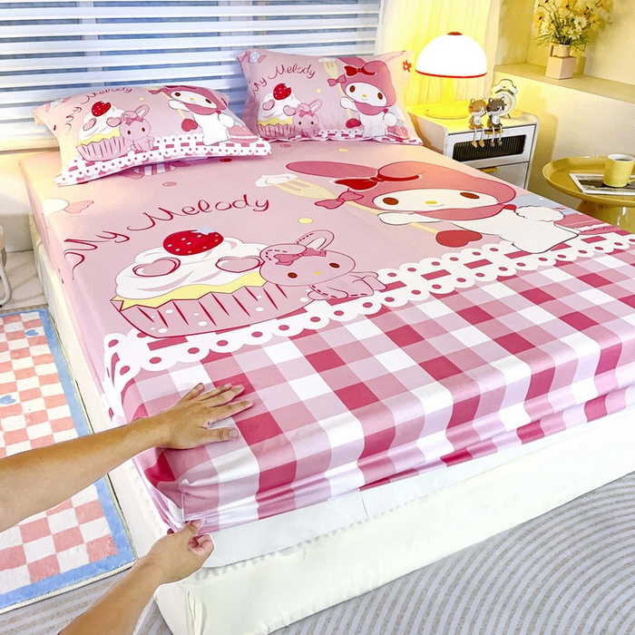 91家纺网 家纺一手货源 找家纺 一电 2026新款卡通磨毛床笠单品床笠单件-第一批 蛋糕美乐蒂