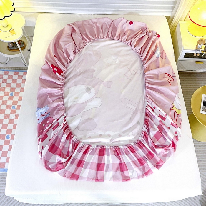 91家纺网 家纺一手货源 找家纺 一电 2026新款卡通磨毛床笠单品床笠单件-第一批 蛋糕美乐蒂