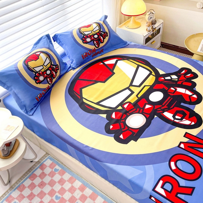 91家纺网 家纺一手货源 找家纺 一电 2026新款卡通磨毛床笠单品床笠单件-第一批 钢铁机器人