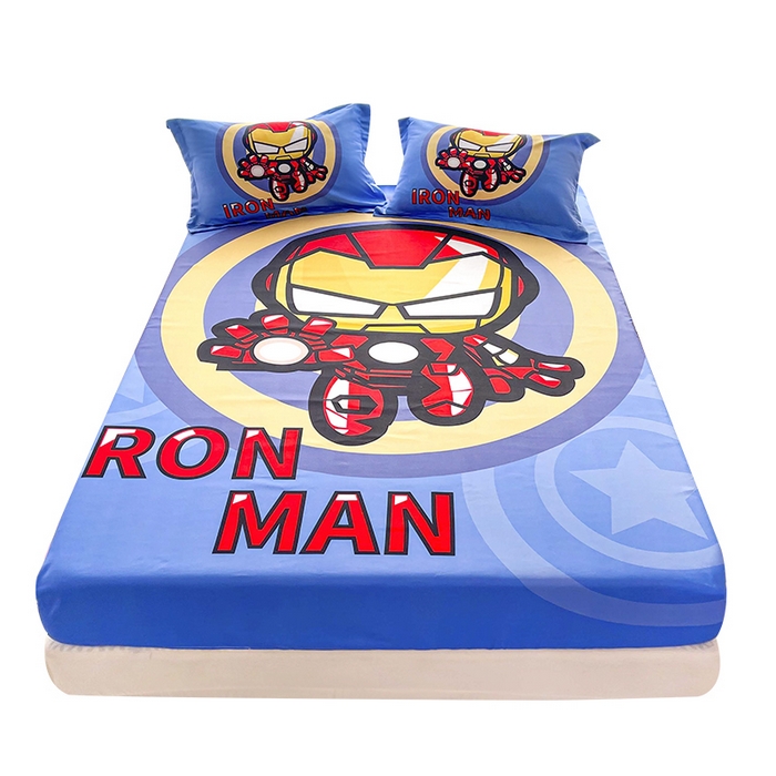 91家纺网 家纺一手货源 找家纺 一电 2026新款卡通磨毛床笠单品床笠单件-第一批 钢铁机器人