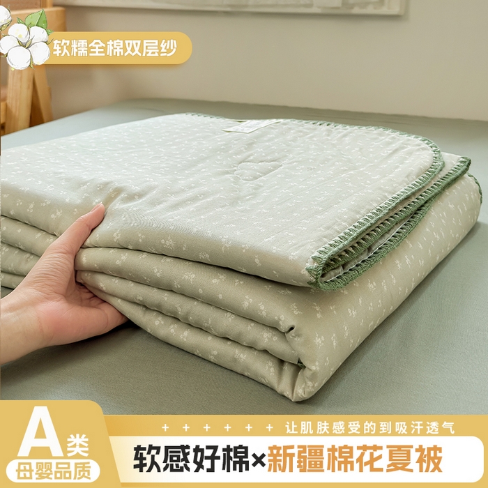 91家纺网 家纺一手货源 找家纺 （总）雯雨家纺 2026新款全棉双层纱新疆棉花夏被空调被被子被芯