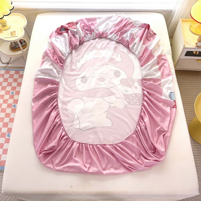 91家纺网 家纺一手货源 找家纺 一电 2026新款卡通磨毛床笠单品床笠单件-第一批 公主美乐蒂