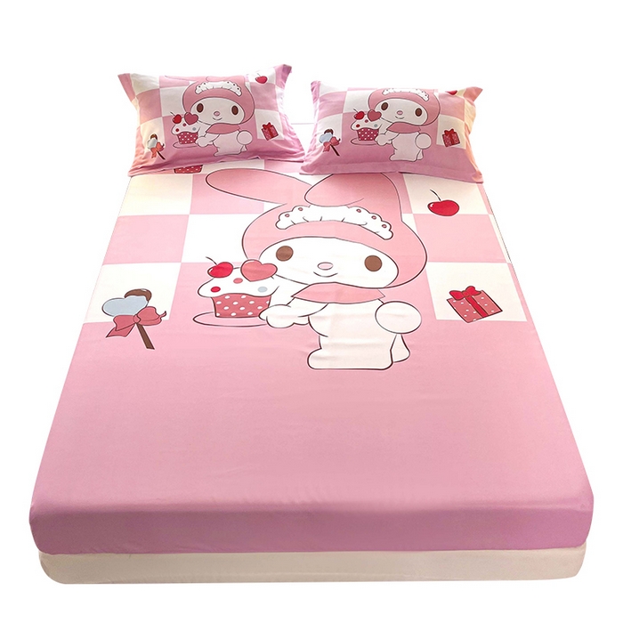 91家纺网 家纺一手货源 找家纺 一电 2026新款卡通磨毛床笠单品床笠单件-第一批 公主美乐蒂