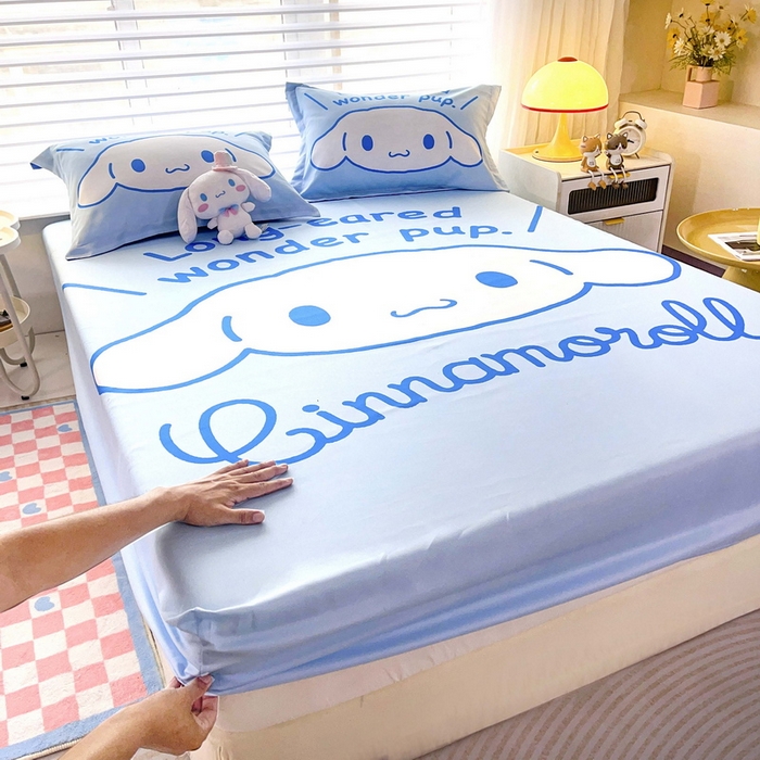 91家纺网 家纺一手货源 找家纺 一电 2026新款卡通磨毛床笠单品床笠单件-第一批 乖乖玉桂狗