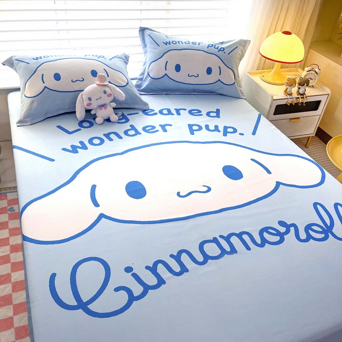 91家纺网 家纺一手货源 找家纺 一电 2026新款卡通磨毛床笠单品床笠单件-第一批 乖乖玉桂狗