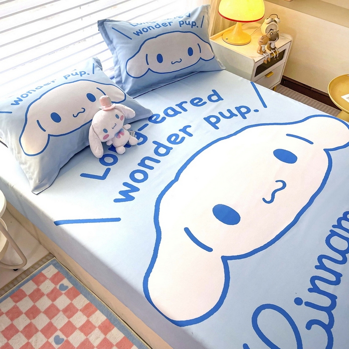 91家纺网 家纺一手货源 找家纺 一电 2026新款卡通磨毛床笠单品床笠单件-第一批 乖乖玉桂狗