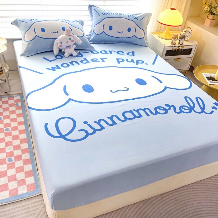 91家纺网 家纺一手货源 找家纺 一电 2026新款卡通磨毛床笠单品床笠单件-第一批 乖乖玉桂狗