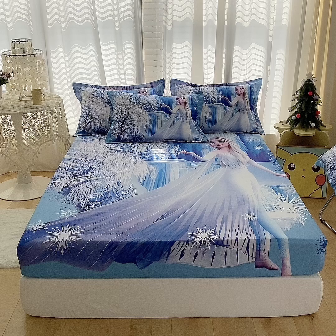 91家纺网 家纺一手货源 找家纺 一电 2026新款卡通磨毛床笠单品床笠单件-第一批 皇后