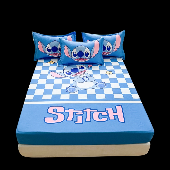 91家纺网 家纺一手货源 找家纺 一电 2026新款卡通磨毛床笠单品床笠单件-第一批 蓝格史迪仔