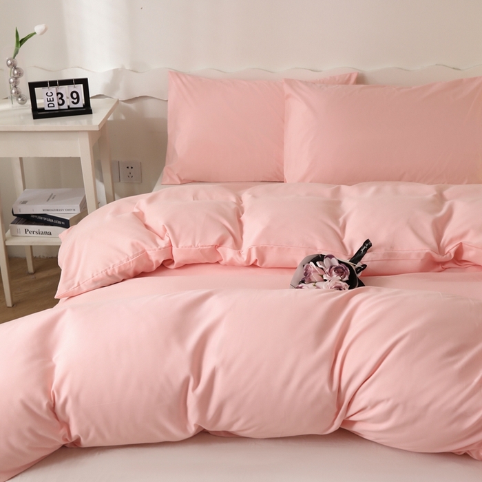 91家纺网 家纺一手货源 找家纺 宇淳国际 2026新款纯色水洗棉单被套被套单件 玉色