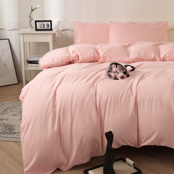 91家纺网 家纺一手货源 找家纺 宇淳国际 2026新款纯色水洗棉单被套被套单件 玉色