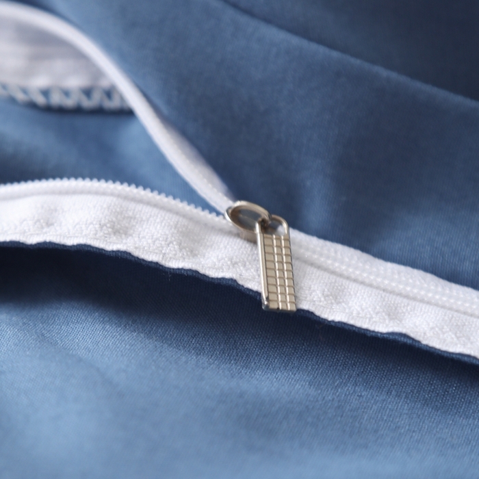 91家纺网 家纺一手货源 找家纺 宇淳国际 2026新款纯色水洗棉单被套被套单件 深蓝