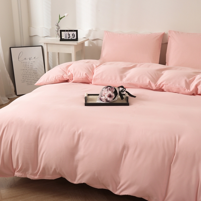 91家纺网 家纺一手货源 找家纺 宇淳国际 2026新款纯色水洗棉单被套被套单件 玉色