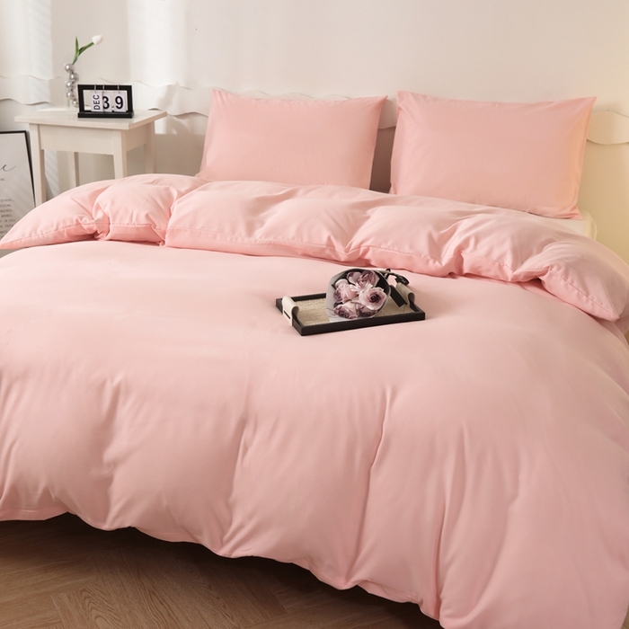 91家纺网 家纺一手货源 找家纺 宇淳国际 2026新款纯色水洗棉单被套被套单件 玉色