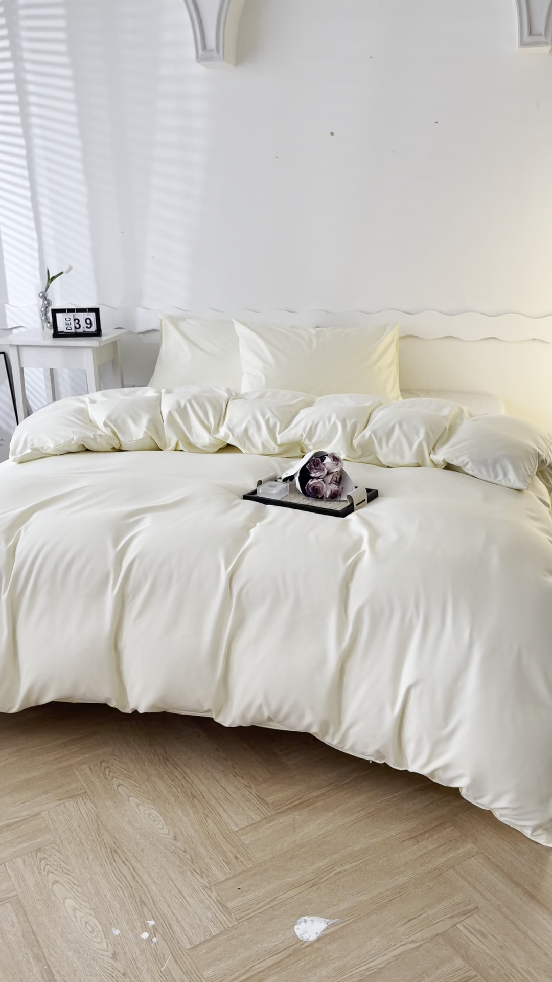 91家纺网 家纺一手货源 找家纺 宇淳国际 2026新款纯色水洗棉单被套被套单件 奶黄