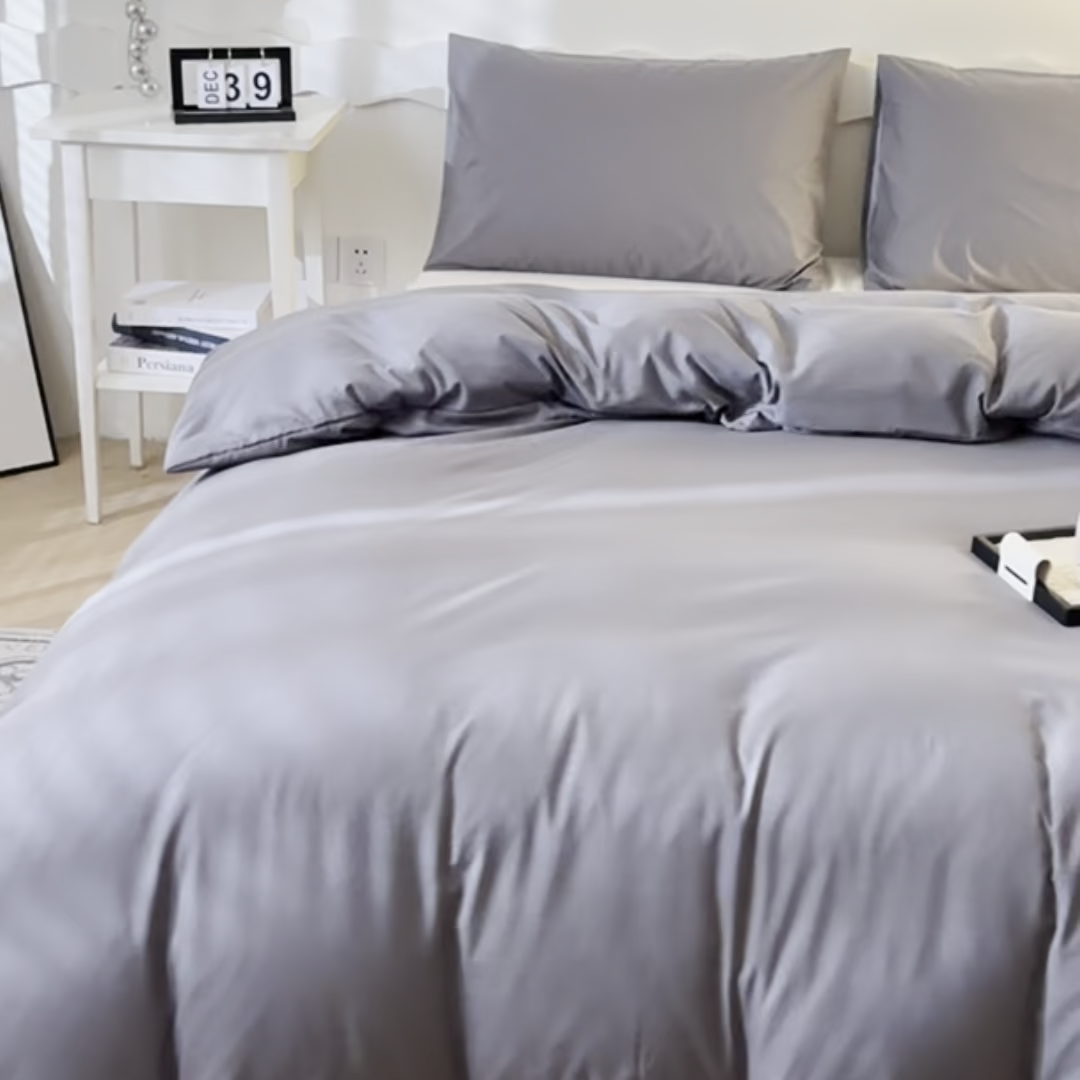91家纺网 家纺一手货源 找家纺 宇淳国际 2026新款纯色水洗棉单被套被套单件 深灰