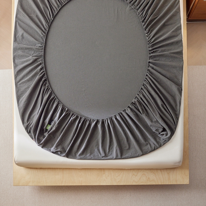 91家纺网 家纺一手货源 找家纺 卡姿家纺 2026春夏全棉色织水洗棉文艺时尚床笠三件套 床笠-马上幸运