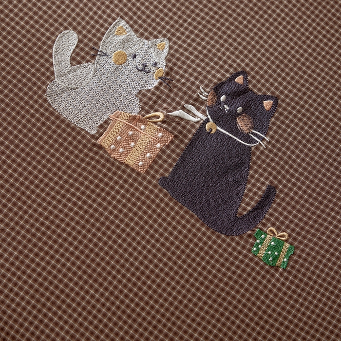 91家纺网 家纺一手货源 找家纺 卡姿家纺 2026春夏全棉色织水洗棉文艺时尚床笠三件套 床笠-猫咪礼物